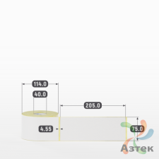 Термоэтикетка ЭКО 75х205 (рядов 1 по 300 шт)  в рулоне, втулка 40 мм (к) IQ code