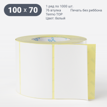 Этикетка самоклеящаяся 100х70 (рядов 1 по 1 000 шт) Termo TOP deep freeze в рулоне, втулка 76 мм (к) IQ code