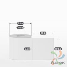Этикетка самоклеящаяся 100х90 (рядов 1 по 500 шт) Полипропилен матовый в рулоне, втулка 40 мм (к) IQ code