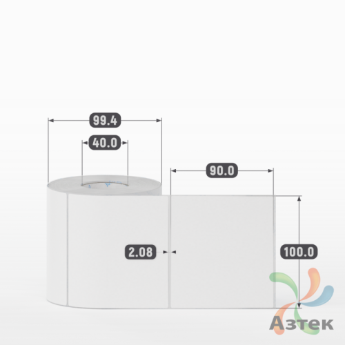 Этикетка самоклеящаяся 100х90 (рядов 1 по 500 шт) Полипропилен матовый в рулоне, втулка 40 мм (к) IQ code