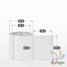 Этикетка самоклеящаяся 101х76 (рядов 1 по 230 шт) Полипропилен белый в рулоне, втулка 76 мм (к) IQ code 	