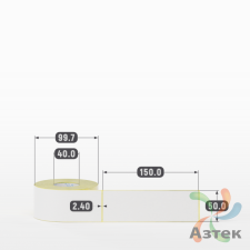 Термоэтикетка ЭКО 50х150 (рядов 1 по 300 шт)  в рулоне, втулка 40 мм (к) IQ code