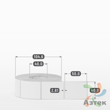 Этикетка самоклеящаяся 40х50 (рядов 1 по 1 000 шт) Полипропилен матовый в рулоне, втулка 40 мм (к) IQ code