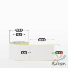 Этикетка самоклеящаяся 100х150 (рядов 1 по 300 шт) Termo TOP deep freeze в рулоне, втулка 76 мм (к) IQ code