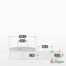 Этикетка самоклеящаяся 33х60 (рядов 1 по 1 000 шт) Полипропилен белый deep freeze в рулоне, втулка 40 мм (к) IQ code