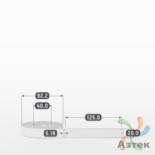 Этикетка самоклеящаяся 20х125 (рядов 1 по 300 шт) Полипропилен белый в рулоне, втулка 40 мм (к) IQ code 	