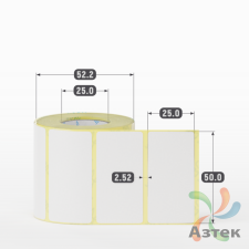 Термоэтикетка ТОП 50х25 (рядов 1 по 400 шт)  в рулоне, втулка 25 мм (к) IQ code