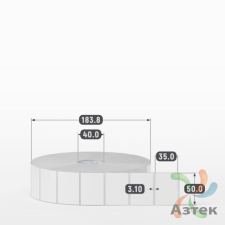 Этикетка самоклеящаяся 50х35 (рядов 1 по 5 000 шт) Полипропилен белый в рулоне, втулка 40 мм (к) IQ code 	