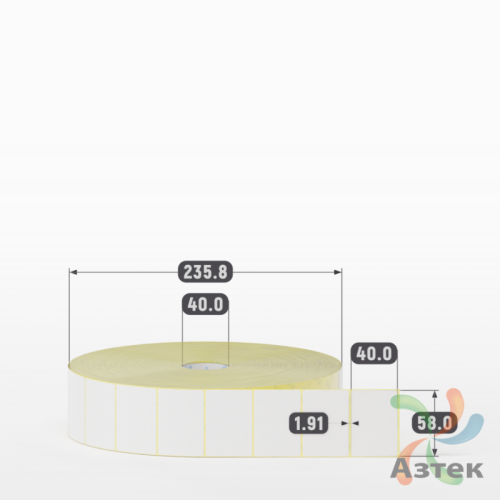 Термоэтикетка 58х40 (рядов 1 по 7000 шт) Termo TOP, втулка 40 мм (к) IQ code (подходит для Вайлдберриз)