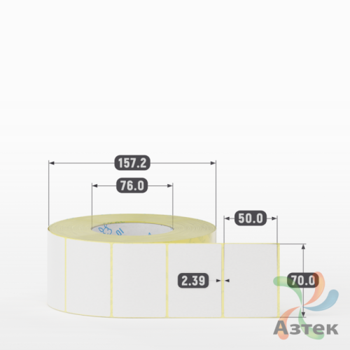 Термоэтикетка ЭКО 70х50 (рядов 1 по 2 000 шт)  в рулоне, втулка 76 мм (к) IQ code