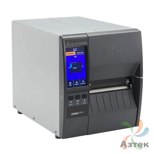 Принтер этикеток Zebra ZT231 термотрансферный 203, Ethernet, Bluetooth, USB, USB Host, шнур EU и UK, ZT23142-T0E000FZ