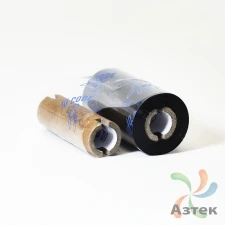 Красящая лента (риббон) 57 мм. х 74 м. Resin (Textile) Out Черный, втулка 0.5 дюйма (57мм ширина) 