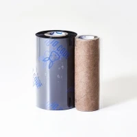 Красящая лента (риббон) 57 мм. х 74 м. Resin (Textile) Out Черный, втулка 0.5 дюйма (57мм ширина)