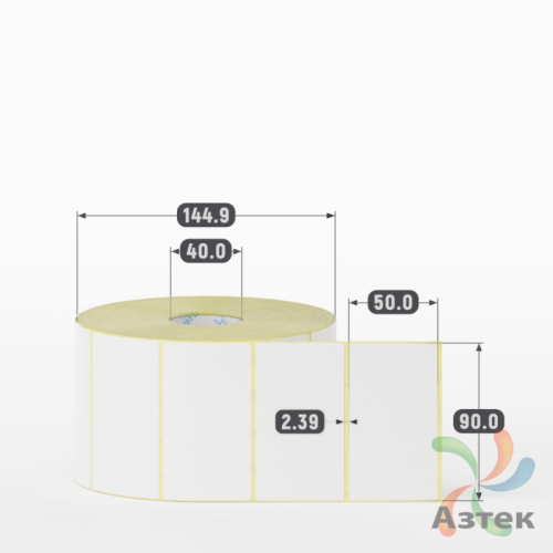 Термоэтикетка ТОП 90х50 (рядов 1 по 2 000 шт)  в рулоне, втулка 40 мм (к) IQ code