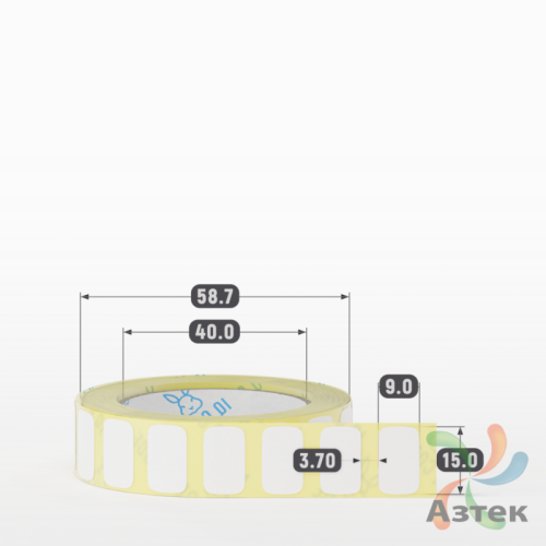 Термоэтикетка ЭКО 15х9 (рядов 1 по 1 000 шт)  в рулоне, втулка 40 мм (к) IQ code