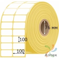 Термоэтикетка ЭКО 100х100 (рядов 2 по 500 шт)  в рулоне, втулка 76 мм (к) IQ code