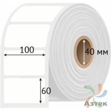 Этикетка самоклеящаяся 100х60 (рядов 1 по 1 500 шт) Полипропилен белый в рулоне, втулка 40 мм (к) IQ code 	