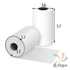 Чековая лента 57 (мм) x 17 (м), втулка 12 мм 