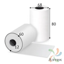 Чековая лента 80 (мм) x 60 (м), втулка 12 мм 