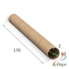 Втулка картонная (шпуля, гильза) 60х2х170 мм IQ code