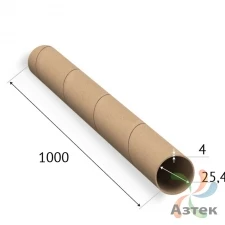 Втулка картонная (шпуля, гильза) 25,4х4х1000 мм IQ code