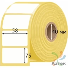 Этикетка самоклеящаяся 58х75 (рядов 1 по 100 шт) Termo TOP deep freeze в рулоне, втулка 40 мм (к) IQ code