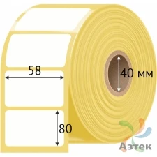 Этикетка самоклеящаяся 58х80 (рядов 1 по 500 шт) Termo ECO съемный клей в рулоне, втулка 40 мм (к) IQ code