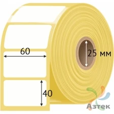 Этикетка самоклеящаяся 60х40 (рядов 1 по 900 шт) Termo ECO съемный клей в рулоне, втулка 25 мм (к) IQ code