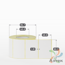Этикетка самоклеящаяся 60х40 (рядов 1 по 700 шт) Termo TOP deep freeze в рулоне, втулка 40 мм (к) IQ code
