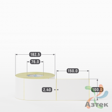 Термоэтикетка ЭКО 100х150 (рядов 1 по 1 000 шт)  в рулоне, втулка 76 мм (к) IQ code