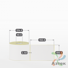 Термоэтикетка ЭКО 100х150 (рядов 1 по 500 шт)  в рулоне, втулка 40 мм (к) IQ code
