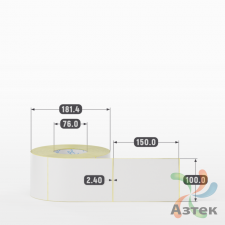 Термотрансферная этикетка 100х150 (рядов 1 по 1 000 шт) Полуглянец в рулоне, втулка 76 мм (к) IQ code