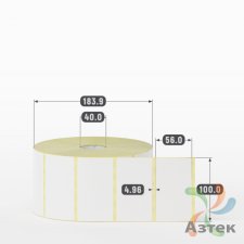 Термоэтикетка ЭКО 100х56 (рядов 1 по 3 000 шт)  в рулоне, втулка 40 мм (к) IQ code