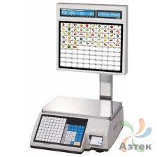 Весы CAS CL5000J-15IS Ethernet RS-232 настольные торговые до 15 кг с печатью этикеток