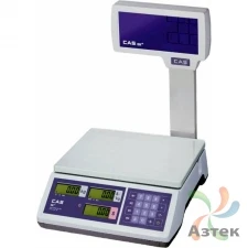 Весы CAS ER JR-30CBU RS-232 настольные торговые до 30 кг, нержавеющая сталь