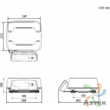 Весы CAS FW500-30E настольные порционные до 30 кг, нержавеющая сталь