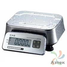 Весы CAS FW500-30E настольные порционные до 30 кг, нержавеющая сталь