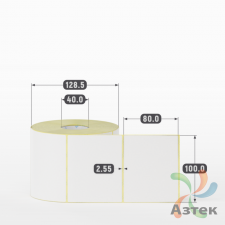 Термоэтикетка ЭКО 100х80 (рядов 1 по 1 000 шт)  в рулоне, втулка 40 мм (к) IQ code