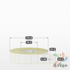 Термоэтикетка ЭКО 43х25 (рядов 1 по 5 000 шт)  в рулоне, втулка 76 мм (к) IQ code
