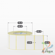Термоэтикетка ЭКО 43х25 (рядов 1 по 750 шт)  в рулоне, втулка 40 мм (к) IQ code