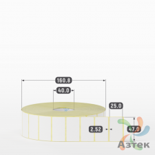 Термоэтикетка ЭКО 47х25 (рядов 1 по 5 000 шт)  в рулоне, втулка 40 мм (к) IQ code