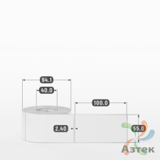Этикетка самоклеящаяся 55х100 (рядов 1 по 400 шт) Полипропилен белый в рулоне, втулка 40 мм (к) IQ code 	
