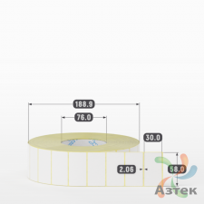Этикетка самоклеящаяся 58х30 (рядов 1 по 5 000 шт) Termo ECO съемный клей в рулоне, втулка 76 мм (к) IQ code
