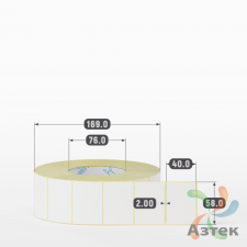 Термоэтикетка 58х40 (рядов 1 по 3000 шт) Termo ECO, втулка 76 мм (к) IQ code (подходит для Вайлдберриз)