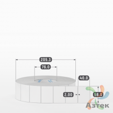 Этикетка самоклеящаяся 58х40 (рядов 1 по 5 000 шт) Полипропилен белый в рулоне, втулка 76 мм (к) IQ code 	