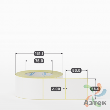 Термоэтикетка ЭКО 58х60 (рядов 1 по 1 000 шт)  в рулоне, втулка 76 мм (к) IQ code