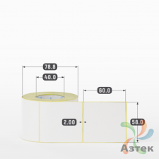 Термоэтикетка ЭКО 58х60 (рядов 1 по 400 шт)  в рулоне, втулка 40 мм (к) IQ code