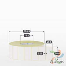 Термоэтикетка ЭКО 80х40 (рядов 1 по 5 000 шт)  в рулоне, втулка 76 мм (к) IQ code