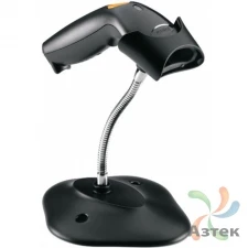 Сканер штрих-кода Motorola LS1203 1D  Лазерный, темный ручной, USB кабель, подставка