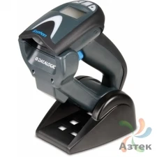 Сканер штрих-кода Datalogic Gryphon I GM4130 1D  Image, темный беспроводной, радиоканал, USB кабель, базовая станция